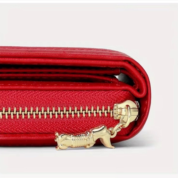 New Embroidered Dachshund Dog Leather Wallet - Picture 7 of 10